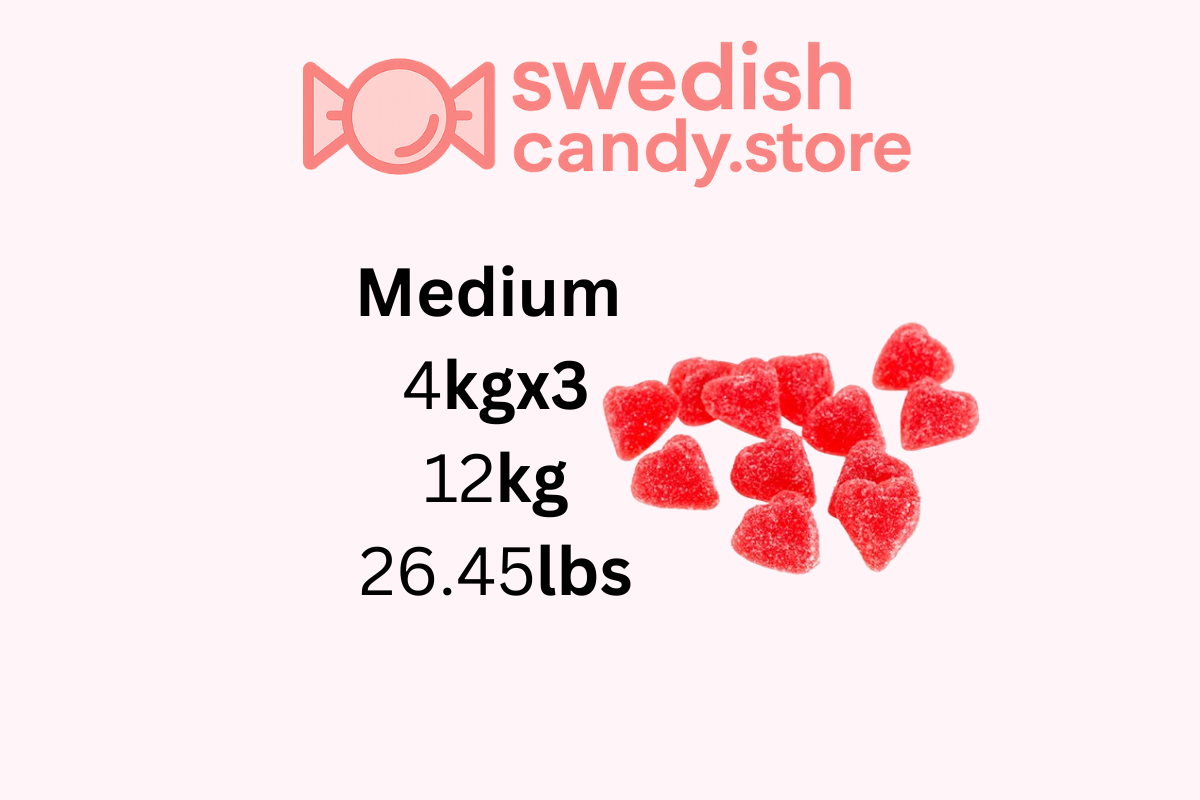 Swedish Candy.Store - Swedish Candy – wholesale Gummy – Aroma Sugared Hearts – Swedish Raspberry Jelly Candy 8.82lb1