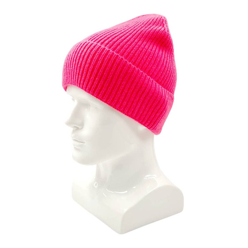Sensibling Corp. - Venta al por mayor Gorro de lana - Unisex - Gorro de punto acanalado liso con puños25