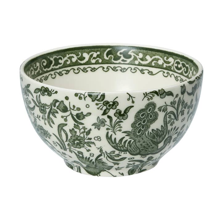 Green Regal Peacock Mini Footed Bowl for wholesale by Burleigh