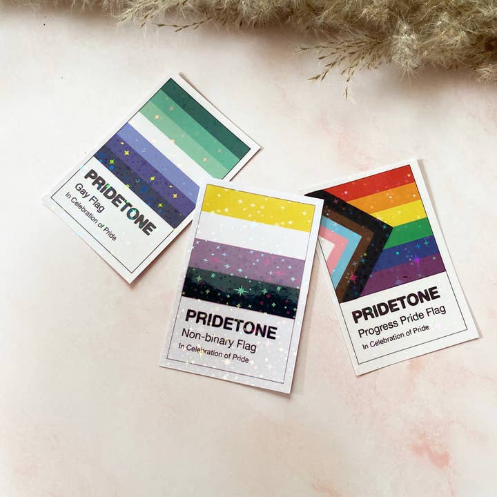 Cheeky Peach Designs - Venta al por mayor Pegatina - Bandera del Orgullo Gay Pridetone | Pegatina del Orgullo2