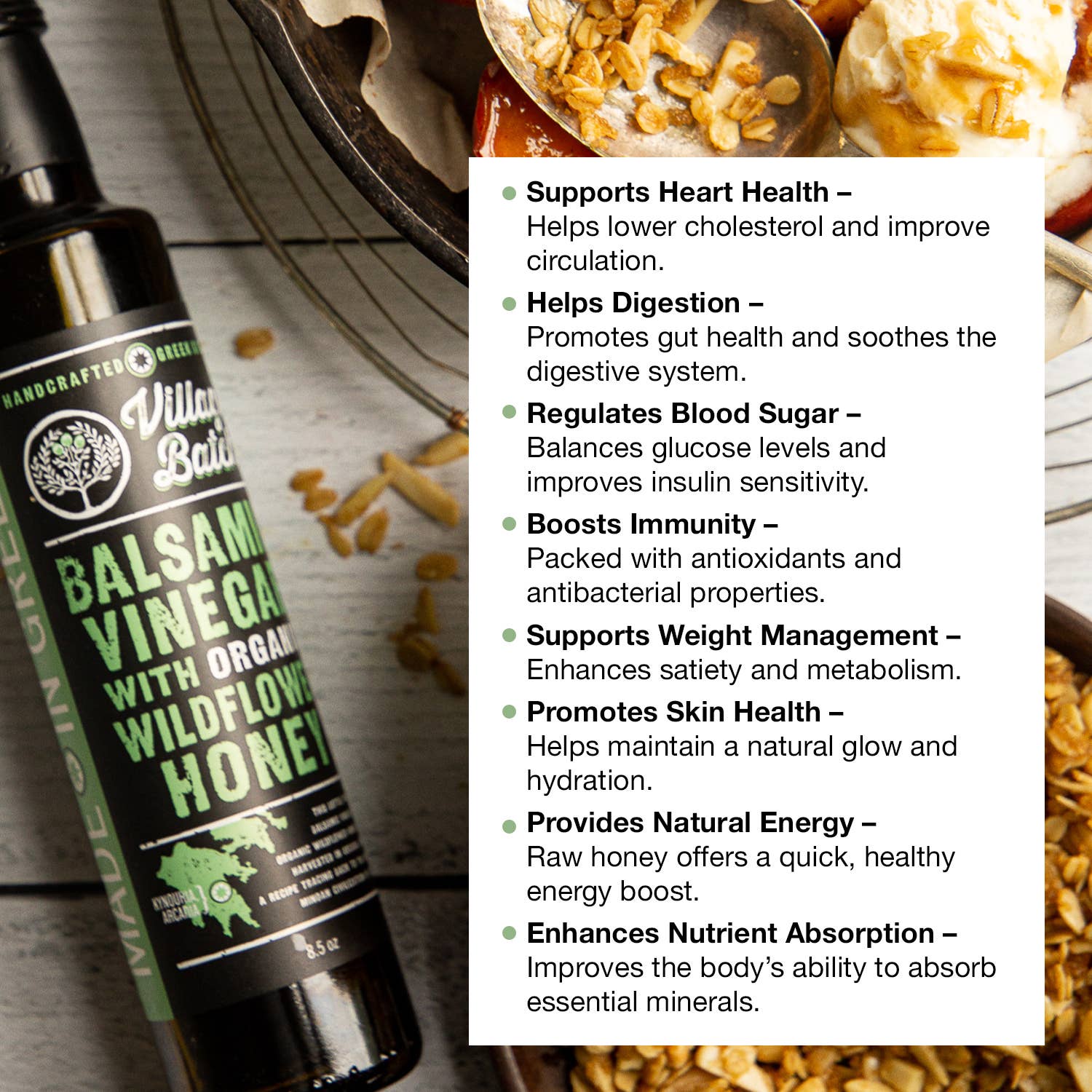 Village Batch - Wholesale Vinegar - Organic Balsamic Vinegar with Wildflower Honey6