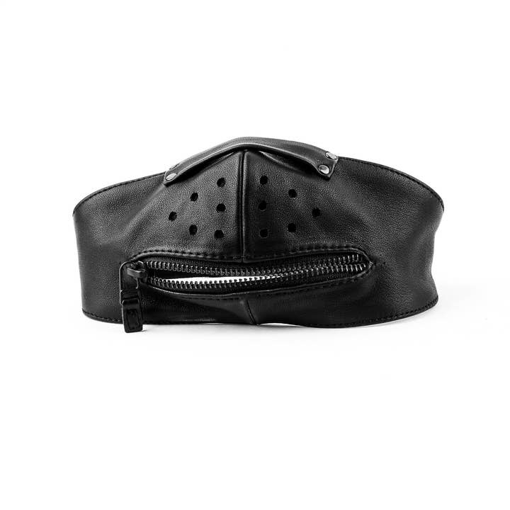 JUNGLE TRIBE - Wholesale Protective Face Mask/Shield - Black on Black Zipper Mouth Face Protection Adjustable Adult Mask With Filter1