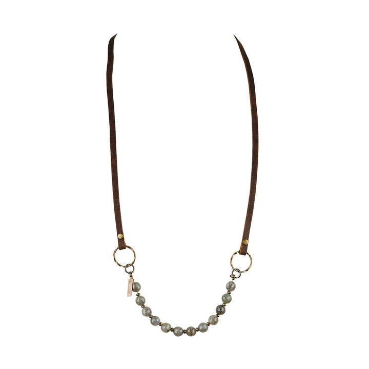 Collier en pierre de labradorite ROP pour la vente par Glory Haus