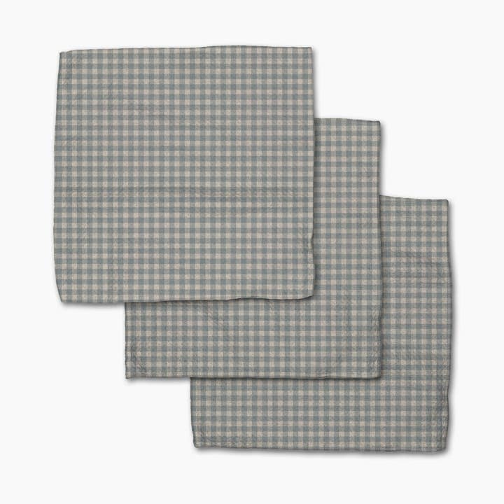 Geometry - Wholesale Dishcloth - Tidepool Check Dishcloth Set