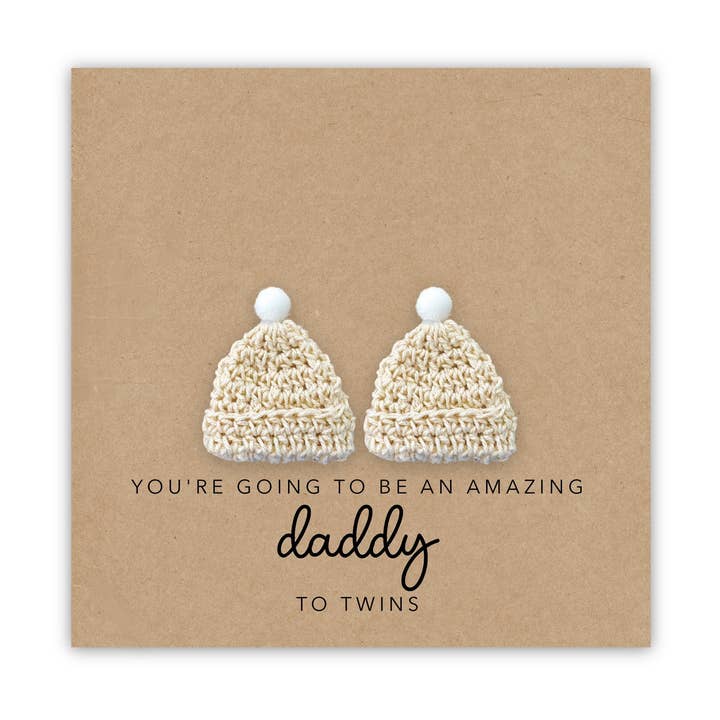 New Dad Card, Amazing Daddy to Twins Card for wholesale by Fifi's Handcrafted