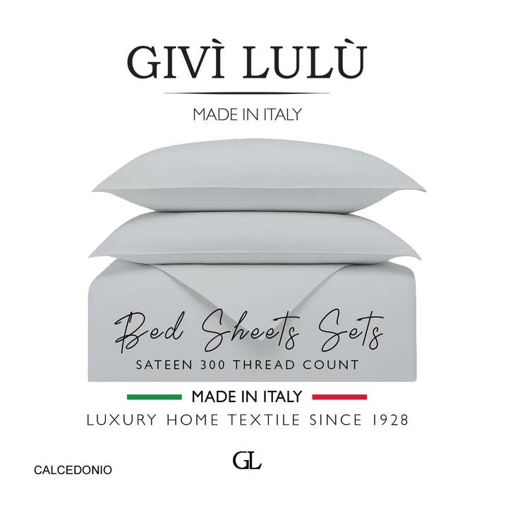 Solid 300 Thread Count - chalcedony - Sheet Set for wholesale by Givì Lulù by Vittorio Ursini & Son