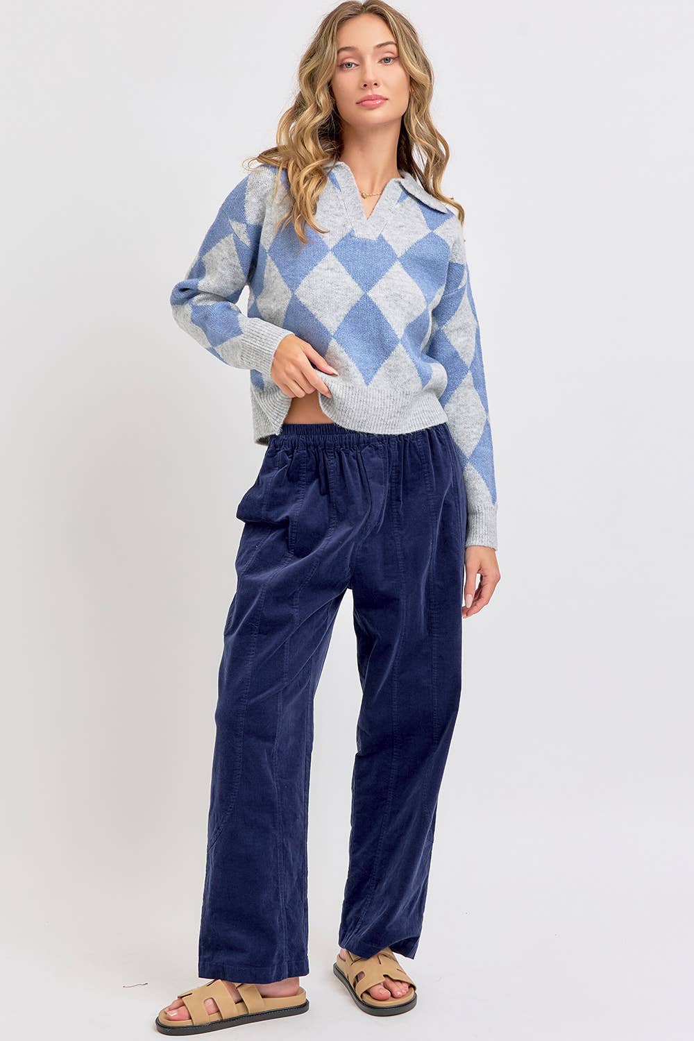 Sweet Lovely by Jen - Wholesale Pants - Women's - EASY CASUAL EVERYDAY PULL-ON RELAXED  CORDUROY PANTS 35