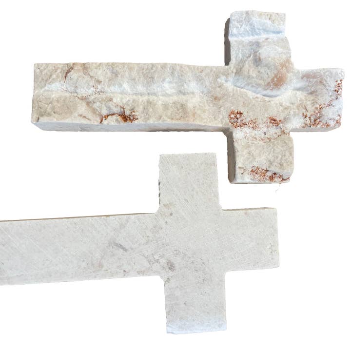 Holy Land Wood and Stone - Wholesale Wall Cross - Jerusalem Stone Comfort Cross - Separation