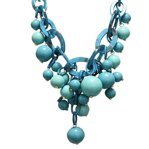 AMORINO SRL - Wholesale Beaded/Pearl Necklace - CHAIN RESIN NECKLACE WITH SPHERES - FT24152A4771