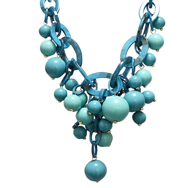 AMORINO SRL - Wholesale Beaded/Pearl Necklace - CHAIN RESIN NECKLACE WITH SPHERES - FT24152A4771