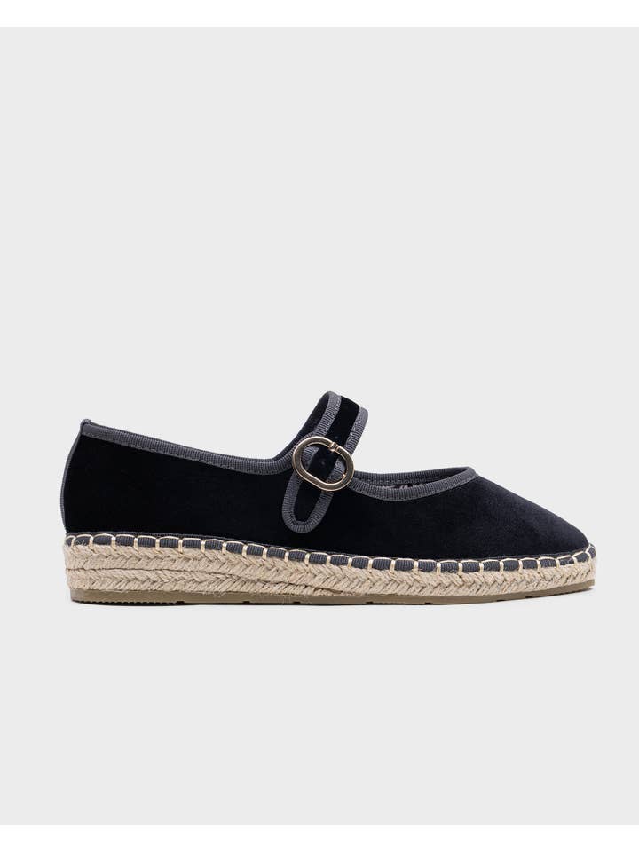 CEREZA - Wholesale Flats - Women's - Velvet Mary Jane Espadrille