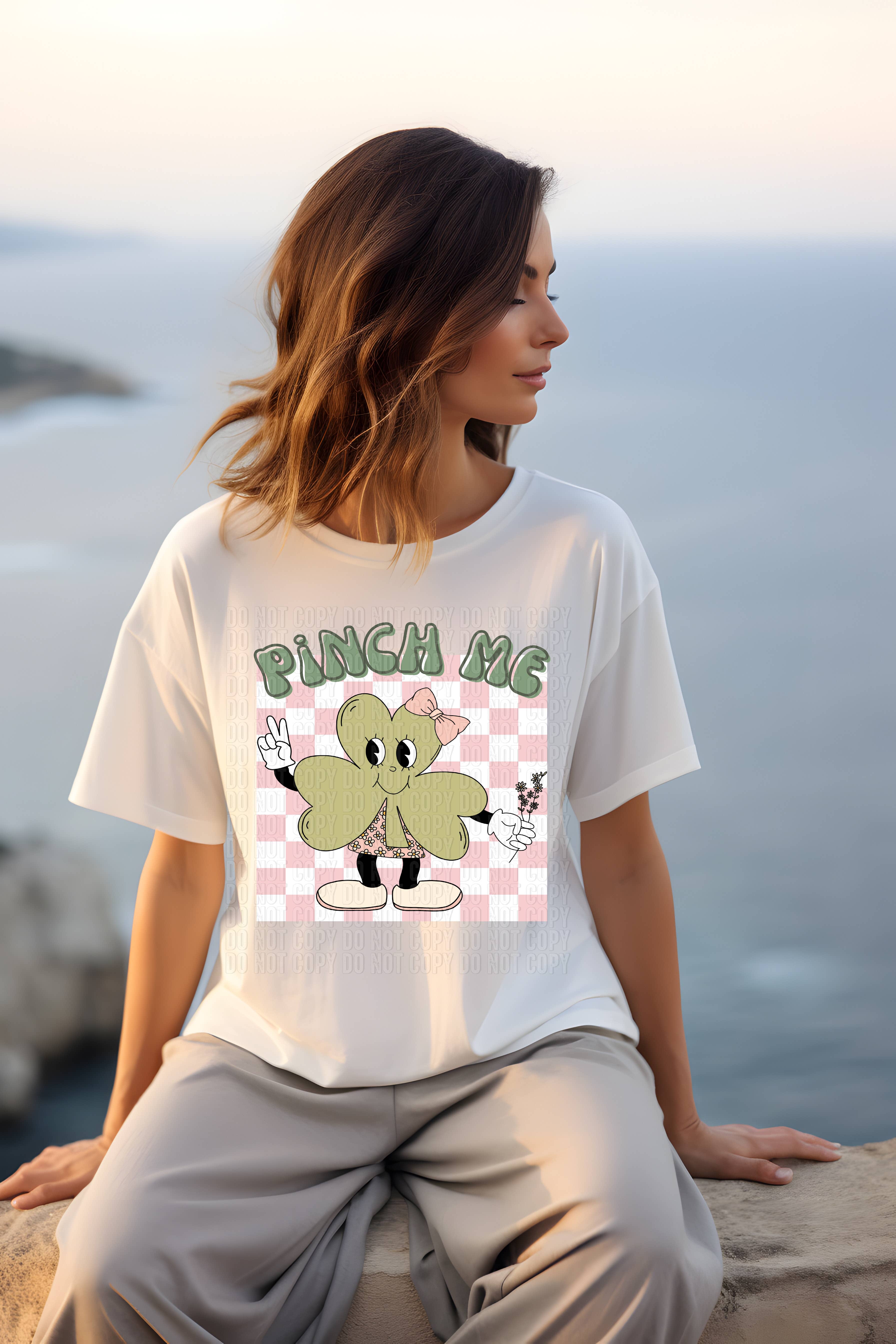 K and M Designs - Wholesale Sublimation Transfer - Pinch Me Bow DTF Transfer