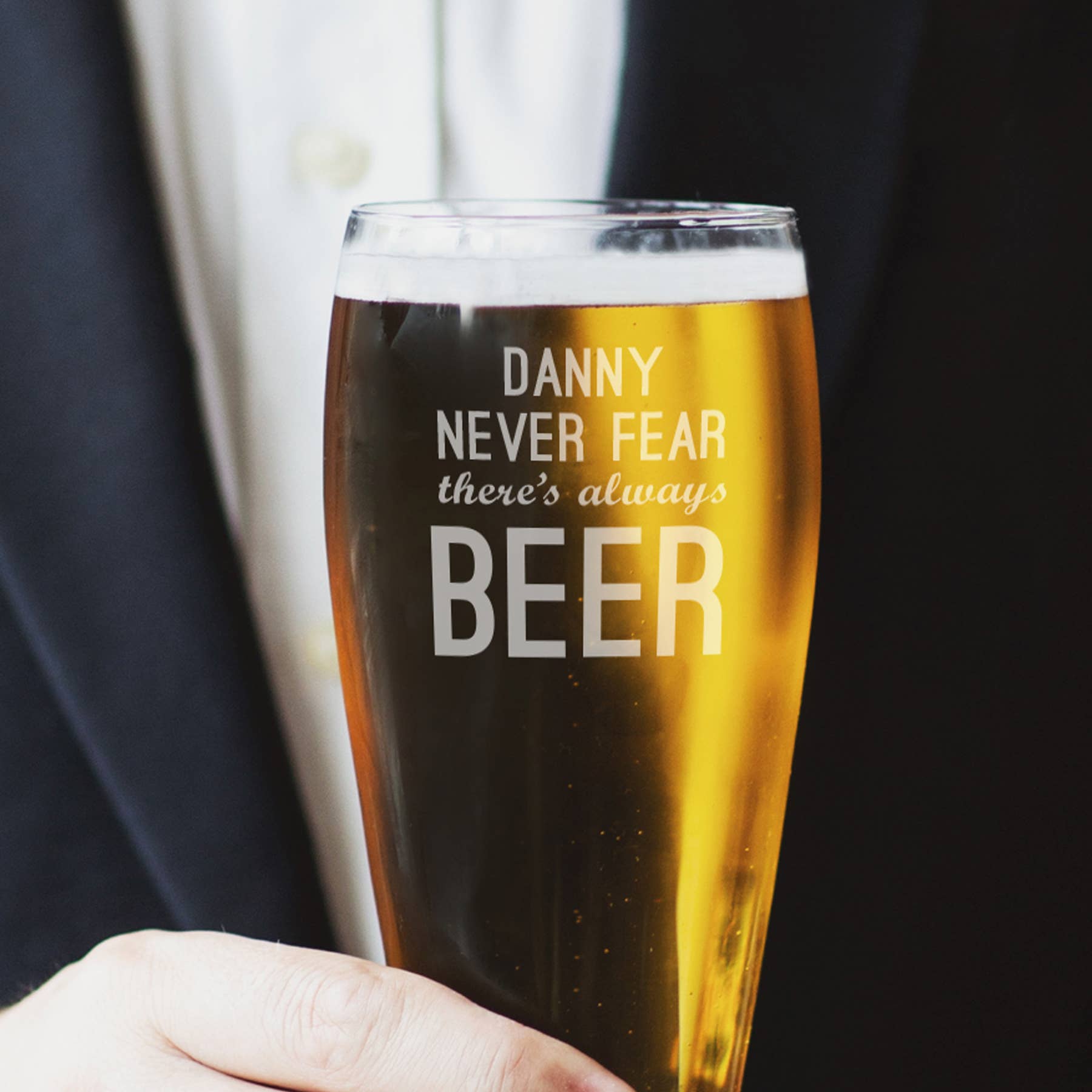 Becky Broome – wholesale Beer glass/mug – Personalised 'Champion Beer Drinker' Pint Glass0