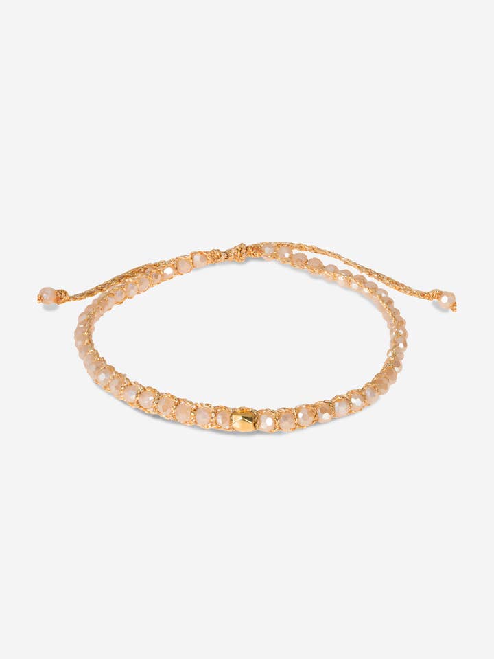 Bracelet en Cristal de Verre Champagne | Or pour la vente par Nusands