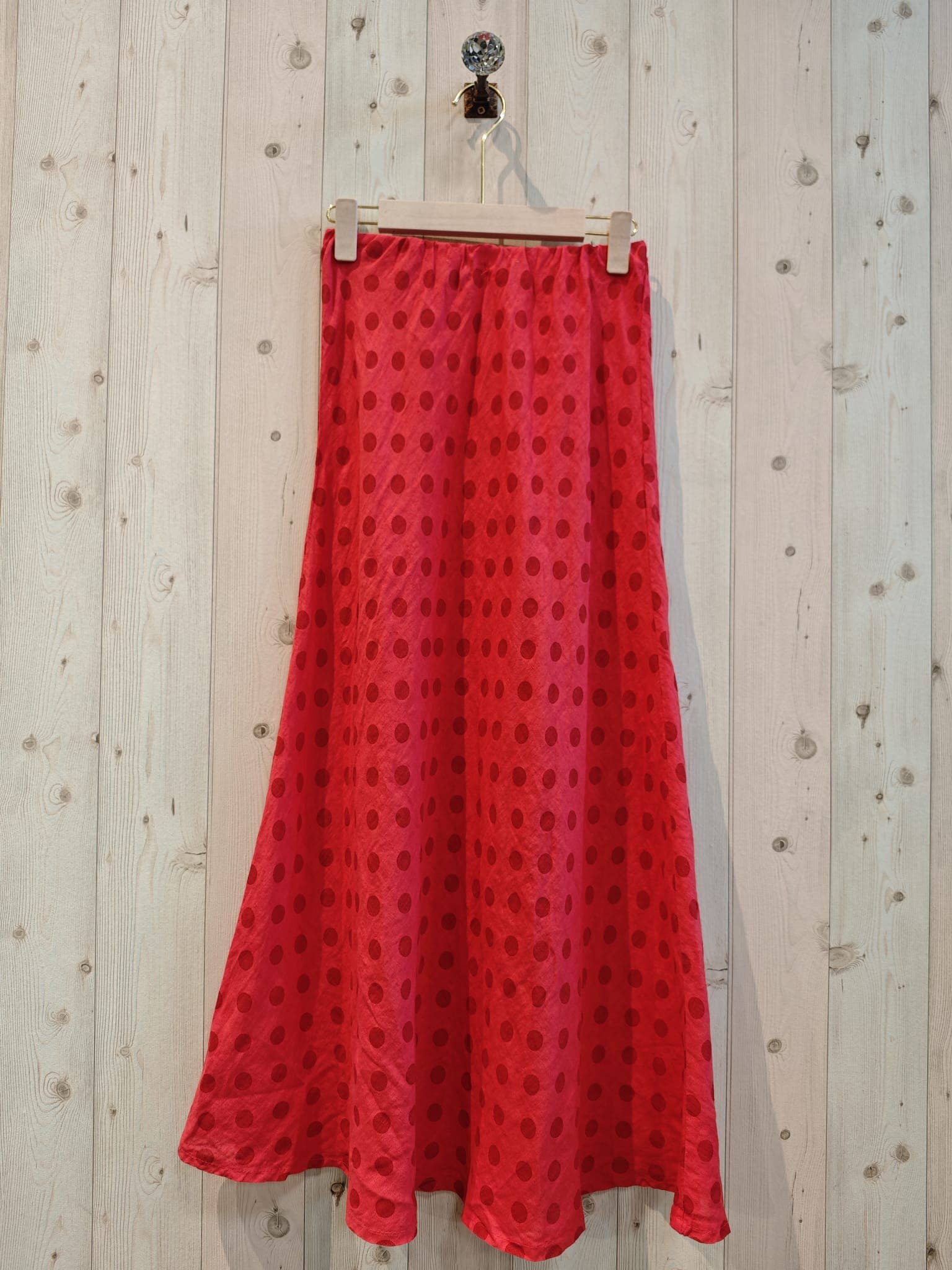 Linen & More - Wholesale Skirt - Women's - REF 13561 POLKA DOT SKIRT 100% LINEN9