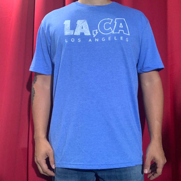Los Angeles California LA CA Triblend Unisex-T-Shirt mit Rundhalsausschnitt für den Großhandel von Los Angeles Mercantile™