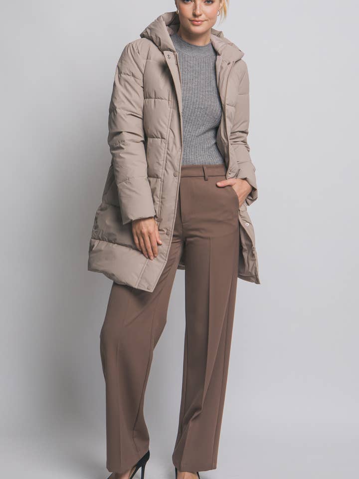 42POPS - Wholesale Outerwear Vest - Women's - ,...._ Hooded Long Quilted Puffer Coat9