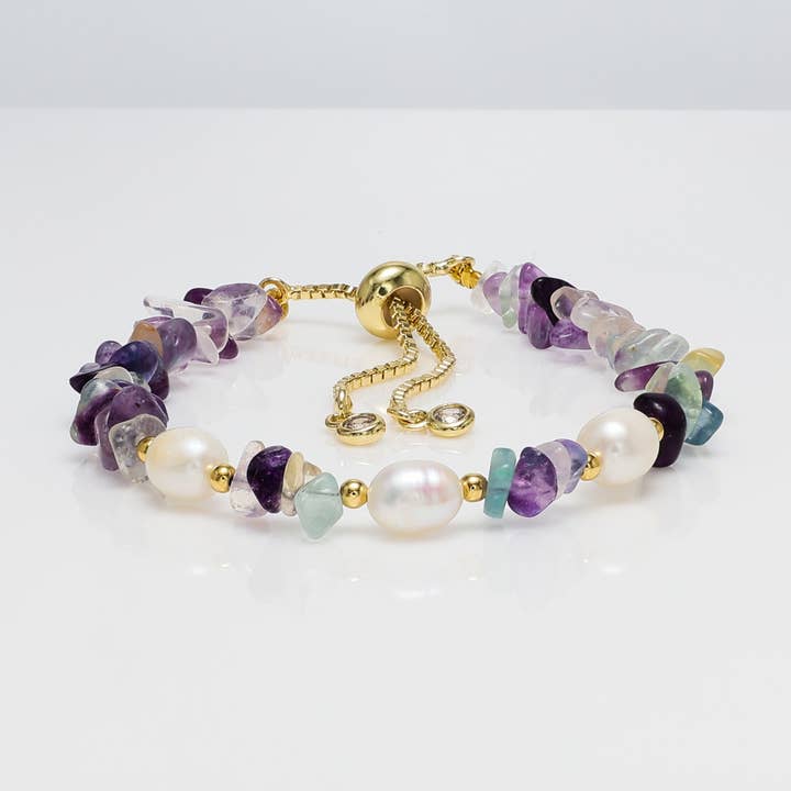 Gemstone & Pearl Harmony Bracelet Collection – 8-Pcs for wholesale by So... Silver Jewelry