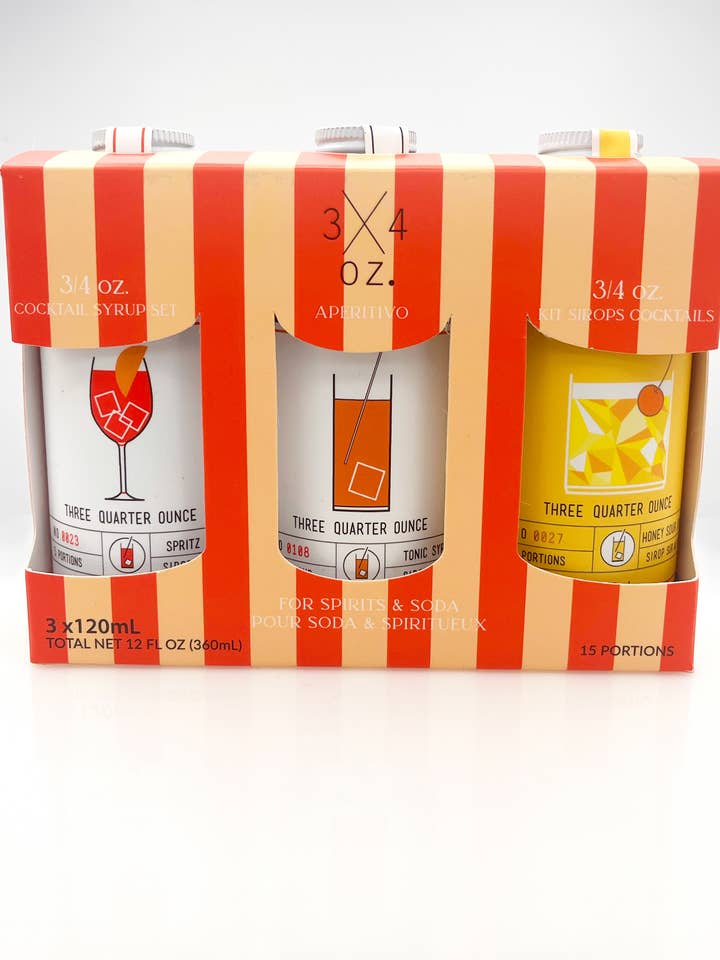 3 pack Aperitivo Syrup Set for wholesale by 3/4 oz. Tonic