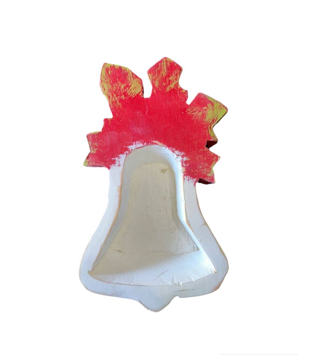 Luises Perez Imports LLC – Engroshandel Pyntetallerken/skål – Juleklokke træskål1