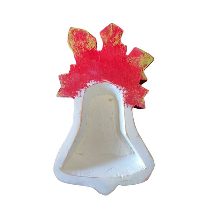 Luises Perez Imports LLC - Wholesale Decorative Plate/Dish/Bowl - Christmas bell wood bowl1