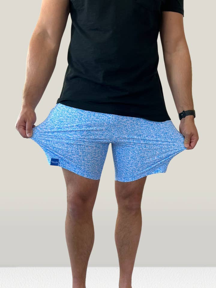 Captain and Cub - Venta al por mayor Bañador - Hombre - Bañador de hombre azul océano con motas
