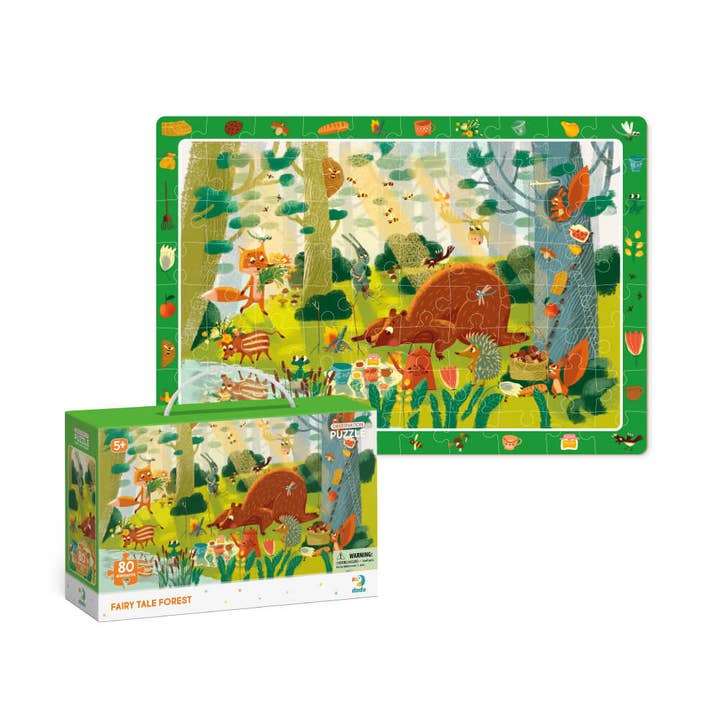 Classic Jigsaw Cardboard Puzzle Fairy Tale Forest 80 pcs for wholesale by DoDo Brand