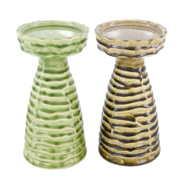 Kandelaar in ceramica mix verde misura M per la vendita all'ingrosso da parte di DRYdecorations