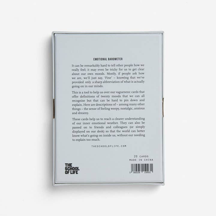 The School of Life - Wholesale Card Game - Emotional Barometer, Mood Tracker Cards