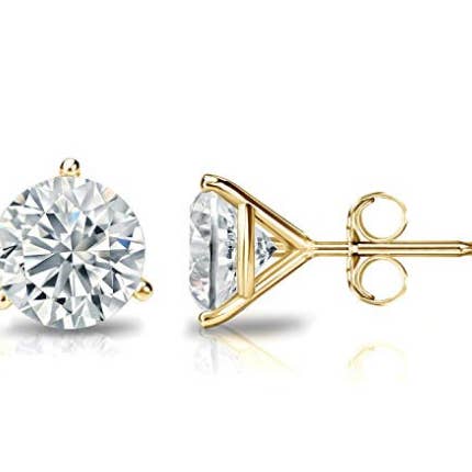 14K guld 4MM rundskurna kristalldubbar - 2 ytbehandlingar för wholesale av Vesa Jewels