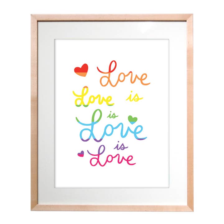 Impresión artística de 11x14 Amor es Amor es Amor LGBTQ+ Decoración del hogar para venta al por mayor de THE FOUND