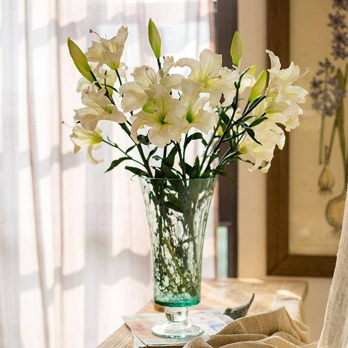 Rustic Reach - Wholesale Artificial Flowers - Artificial Flower Real Touch Lily Stem in White 34" Tall1