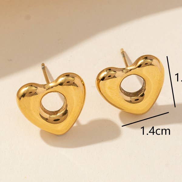 25BOA213 Stainless Steel Stud Earrings for wholesale by Blossom bijoux