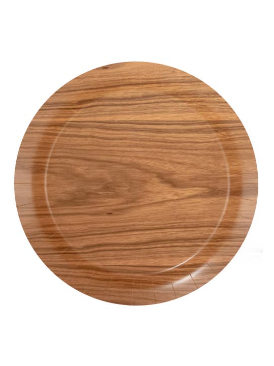 Fiestora - Wholesale Dinner Plate - 8 Wooden Plates 18 cm