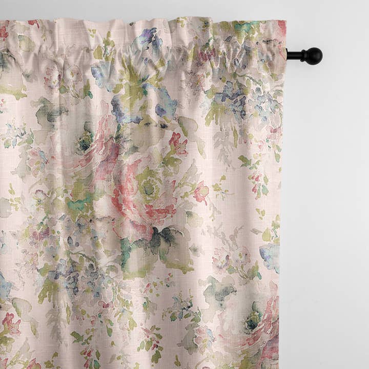 Painéis de cortinas Athena Linen Blush Top por atacado de 6ix Tailors Fine Linens