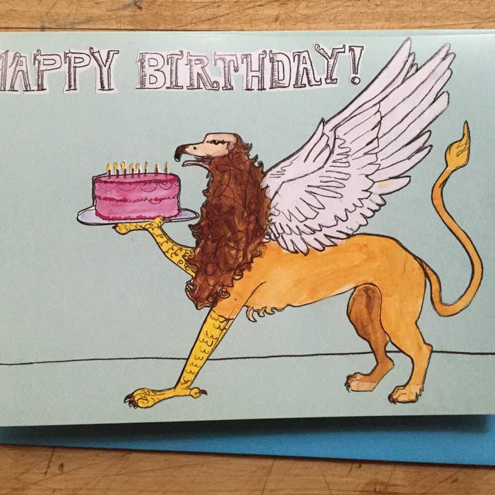Sunde White Industries - Wholesale Birthday Card - Griffin Birthday Card