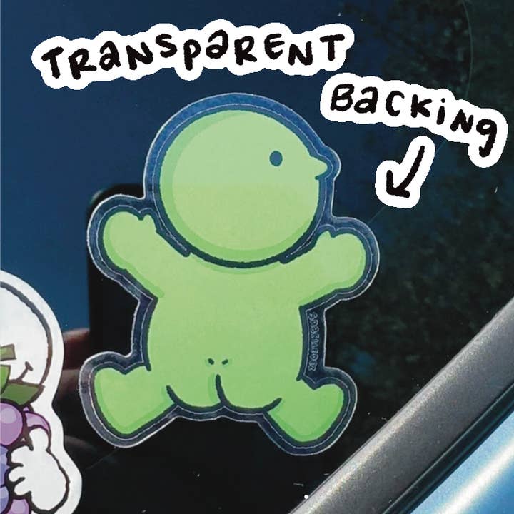 SabelleDez - Wholesale Phone & Laptop Stickers - Smiski Splat Sticker | Transparent Sticker | Weatherproof
