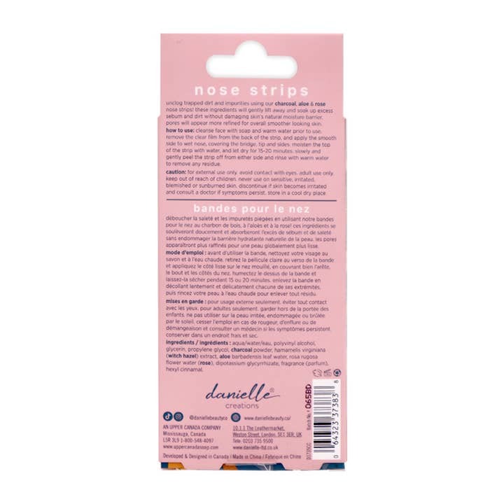 PINEAPPLE Beauty - Wholesale Pore Strip - Danielle Creations D1735CC Charcoal Aloe 18 Nose Strips - 64