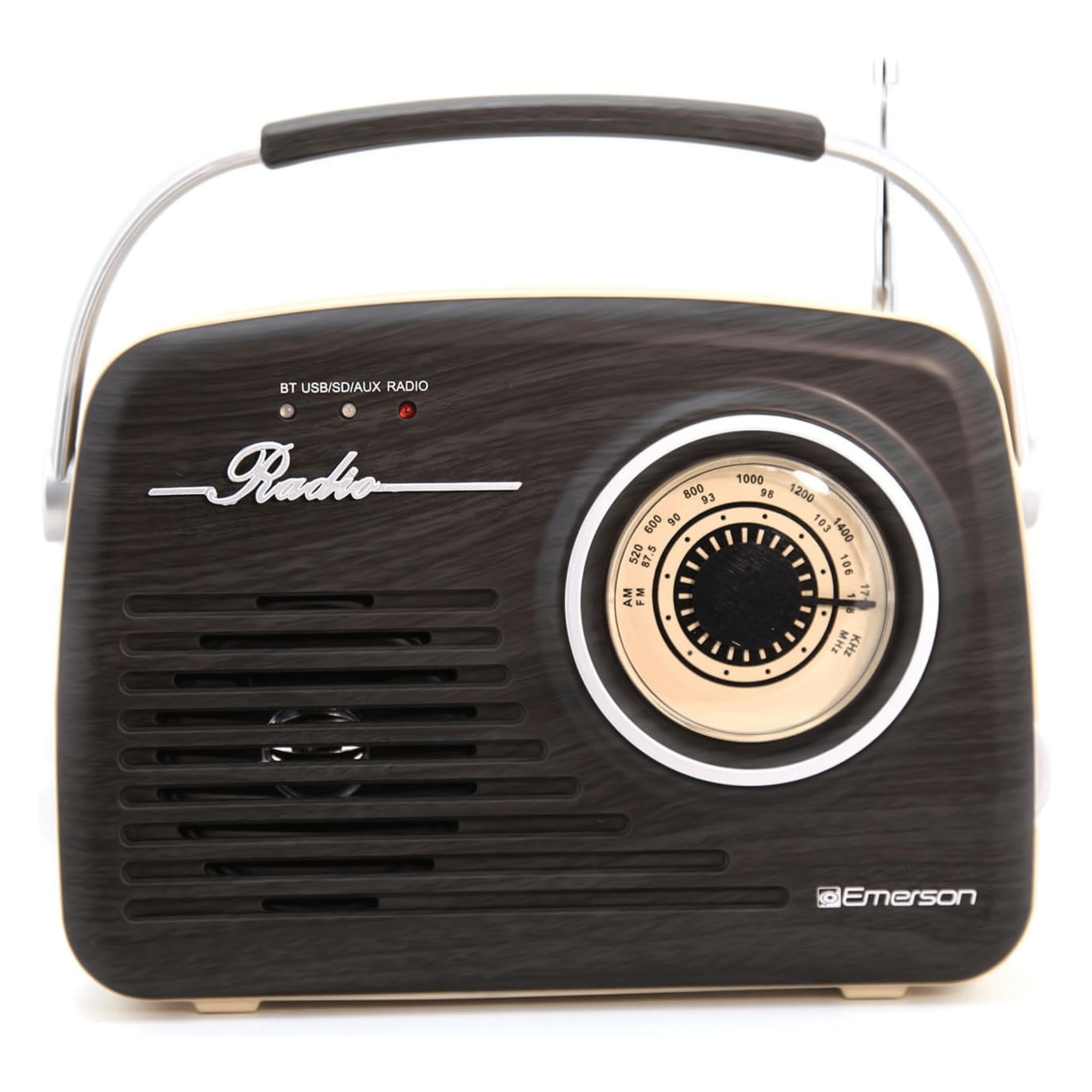 JupiterGear Home - Vente Haut-parleurs - Radio portable rétro Emerson avec batterie rechargeable15
