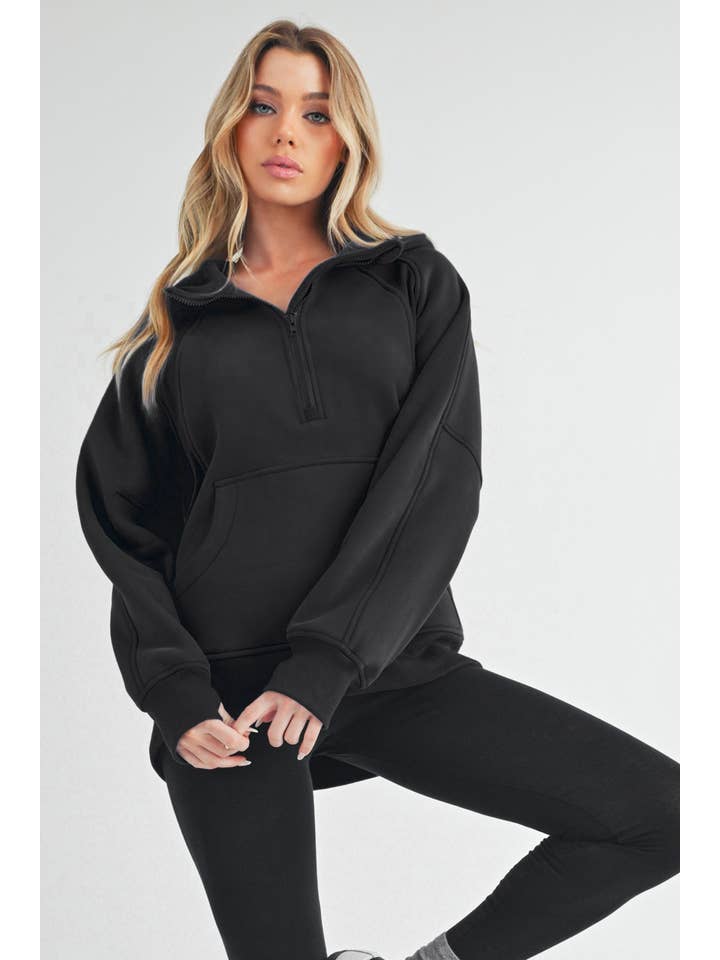 AEMI + CO - Wholesale Hoodie - Women's - 990DK Long Drea Half-Zip Hoodie