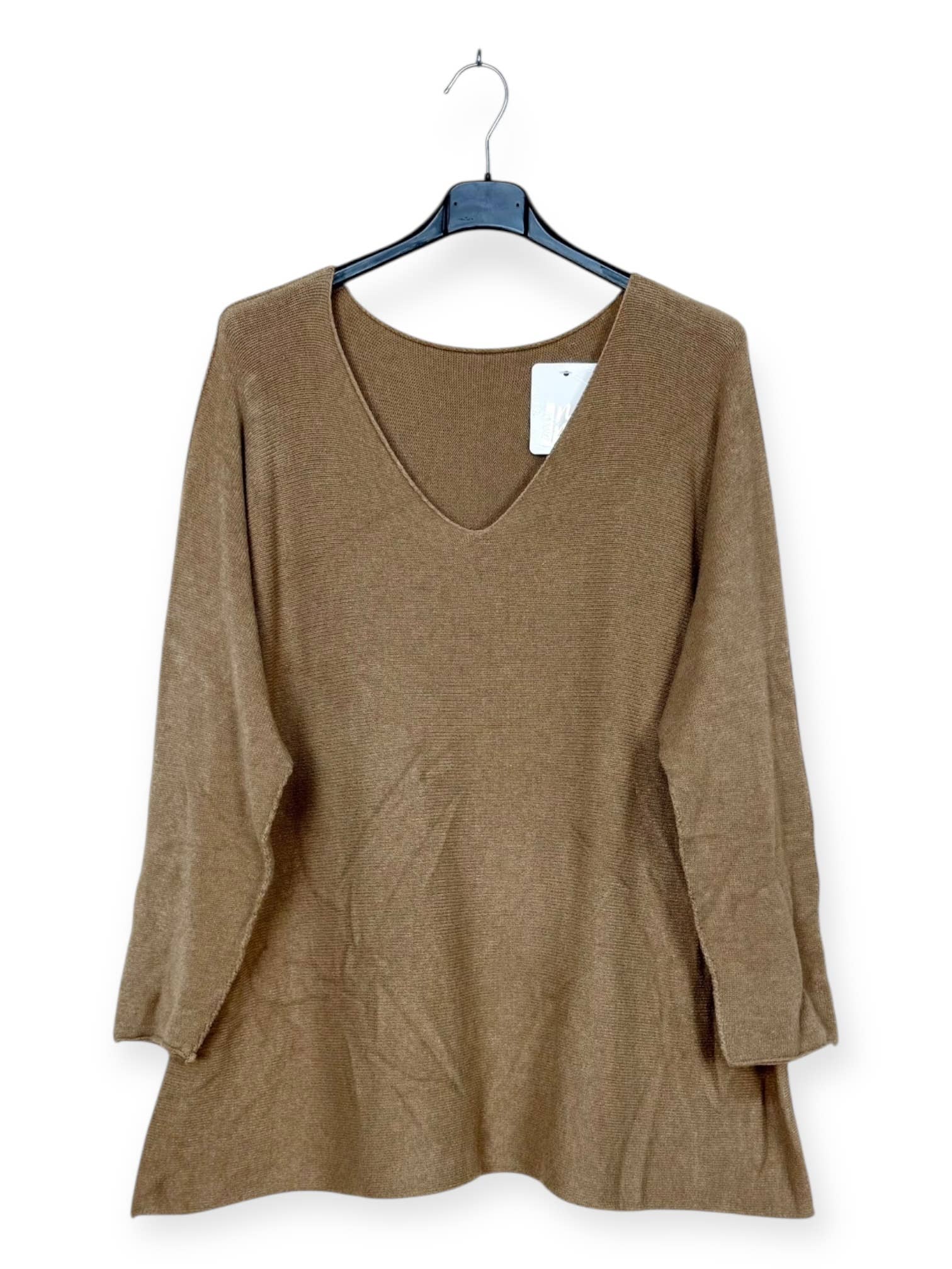 Lucky Nana - Wholesale Knit Sweater - Women's - AH L2218 - Plus Size V-Neck Sweater3