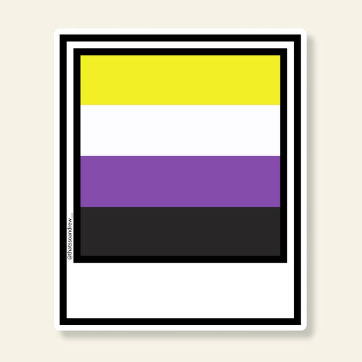 Pegatina del Orgullo No Binario para venta al por mayor de That’s So Andrew