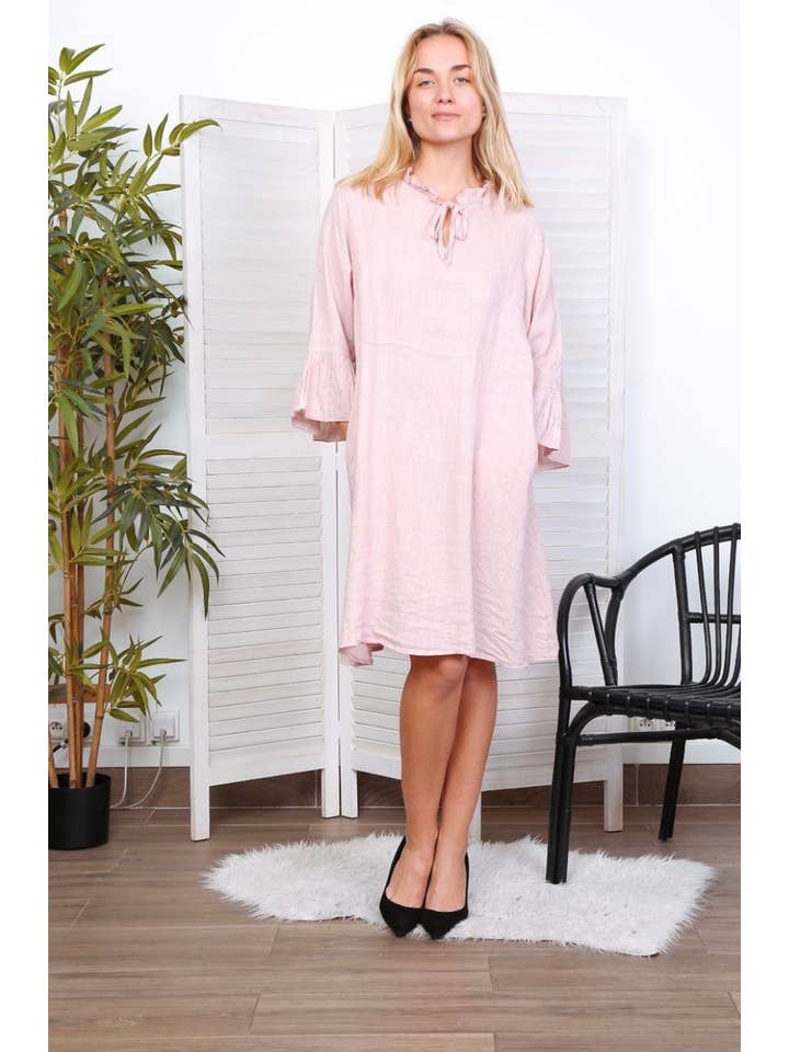 LÉA & LUC - Wholesale Dress - Women's - Short dress in 100% linen REF.134435