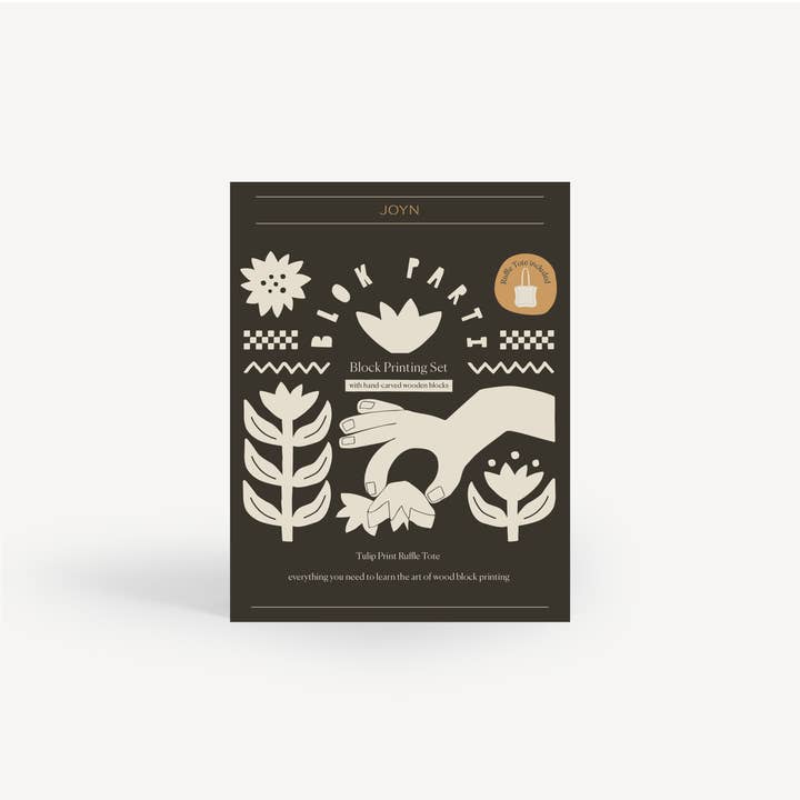 Block Printing Set - Tulip Ruffle Tote for wholesale by JOYN