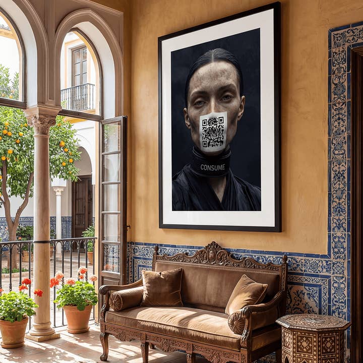 I Am...QR Framed & Mounted Print for wholesale by Pixel Gallery