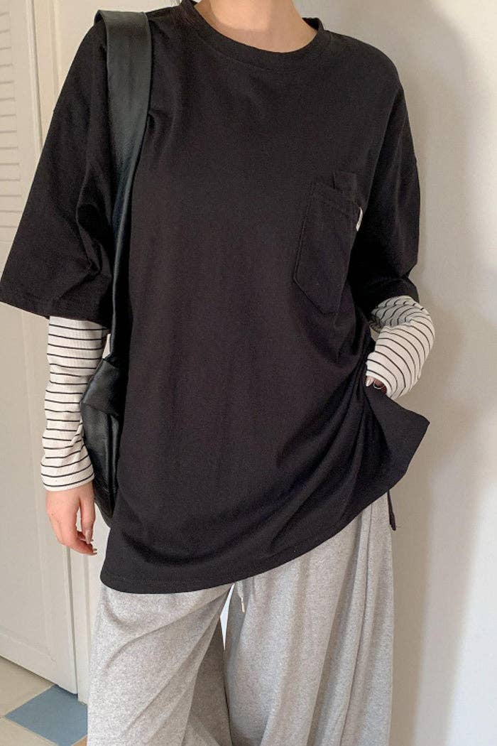 Little Light - Wholesale T-Shirt - Women's - Everyday Ease Pocket 100%soft Cotton Tee Made in Korea18