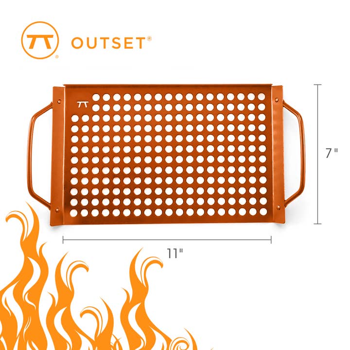 Fox Run Brands - Wholesale Grillpan/bakplaat - Outset koperen grillplaat met antiaanbaklaag, 7 „x 11"5