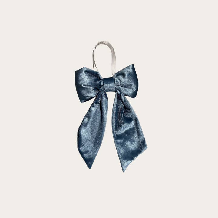Luxe B Co - Wholesale Christmas Decoration - Dusty Blue Velvet Holiday Bows5