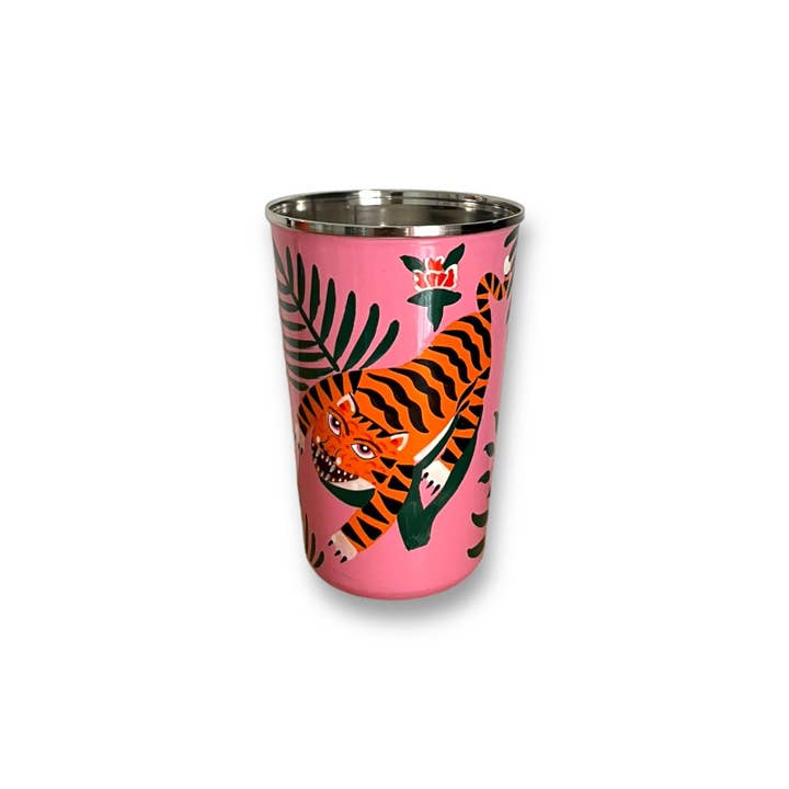 Curiosity Lab - Wholesale Drinking Glass/Cup - Hand-painted food-grade stainless steel tumbler Srinagar Grand20