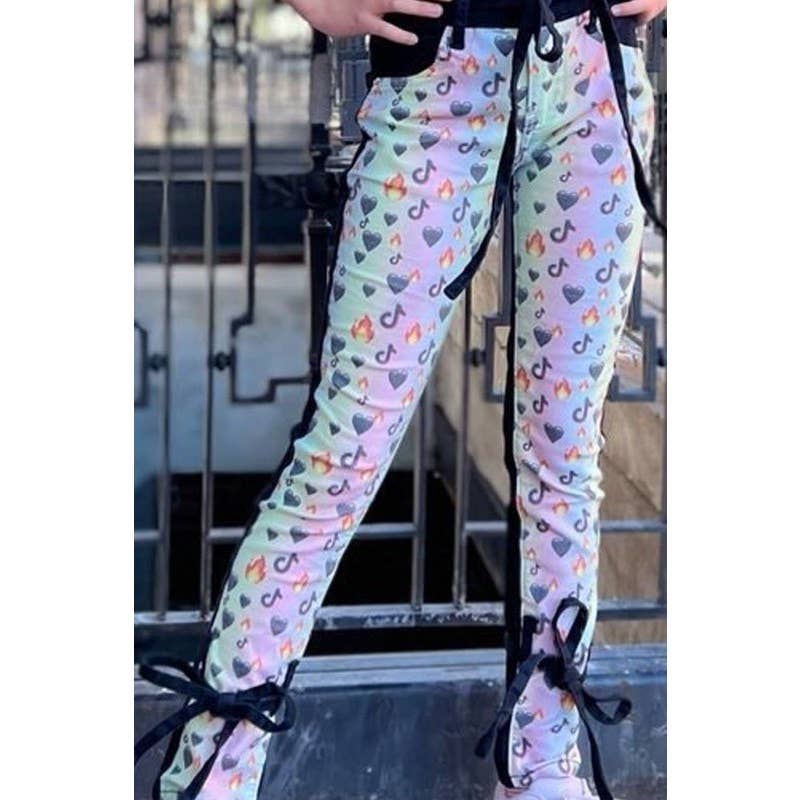 Multi GIRLS MEZCILLA MATERIAL IN ENGRO COLOR PANTS  for wholesale on Faire2